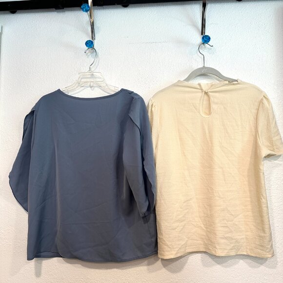 LOT of 4 Shein Polyester Top Blouses Assorted Styles Colors EUC Womens Sz Large - Picture 5 of 14